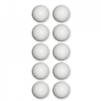 10 Stk Ball für Fussballtisch weiß mit Ledergravur  d 35mm 21g