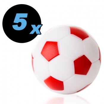 Ball für Fußballtisch weiß/rot  D 35 mm 24 g