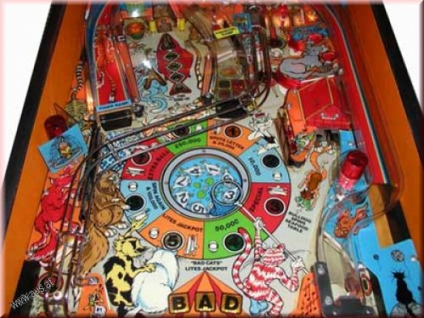 Bad Cat Pinball Flipper Details Spielfl�che Playfield