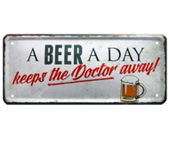 Metal sign 28 x 12 cm