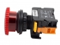Preview: ATI MBL22 roter 22-mm-Not-Aus-Drucktaster mit 12-V-DC-LED-Beleuchtung und Pilzkopf