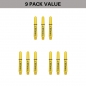 Preview: Shaft set (9 pcs) Nylon Pro Grip TAG yellow & black 2BA