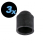 Preview: Cue Rubber Push On Bumper black short, 3 pcs.
