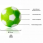 Preview: Ball für Fußballtisch grün/weiß  D 35 mm 24 g