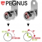 Preview: Automaten Service Schloss Set 2 Stück Pegnus KA C1403 Länge 16 mm - 5/8" 22,2 mm - 7/8" 28,6 mm - 1 1/8"