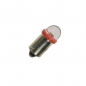 Preview: Flipper LED BA9S 6,3 Volt AC klare runde kurze Linse 90°