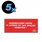 Preview: Self-adhesive sticker Jugendlichen unter 15 Jahren
