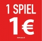 Preview: Aufkleber, 1 Spiel 1 Euro, 50 x 50 mm