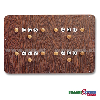 Punktezähltafel für Pool und Karambol