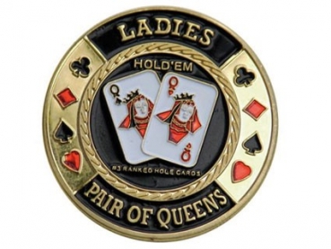 Poker Card Guards Ladies Pair of Queens d:40 mm