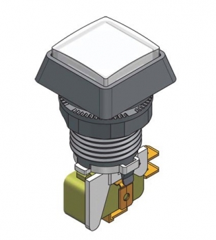 Leuchttaster quadratisch 35x35 mm