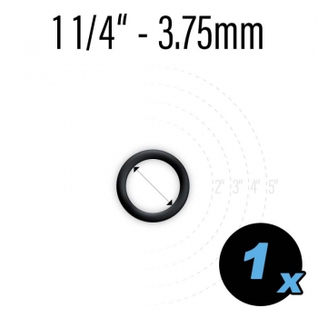 Rubber ring 1 1/4" black