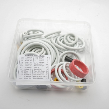 100 Stück Flippergummi Sortiment weiß