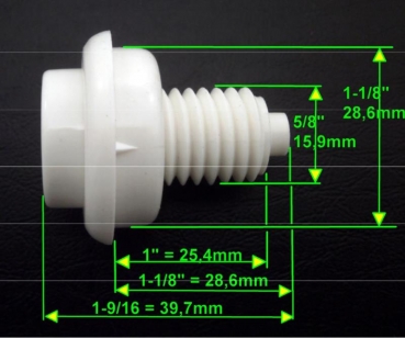Flipper button 1" (1-1/8")