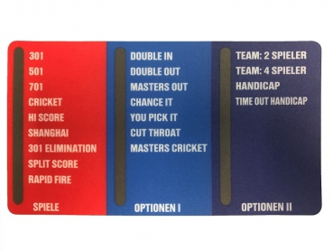 Sticker for game selection panel HB8 / 9