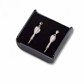 Earrings silver with darts