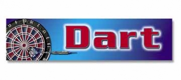 Werbeschild Dart innenklebend 42 x 10,8 cm