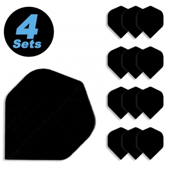 4 Flight Sets (12 Stk) Standard Polyester schwarz