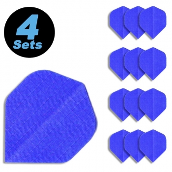 4 Flight Sets (12 Stk) Standard Nylon blau