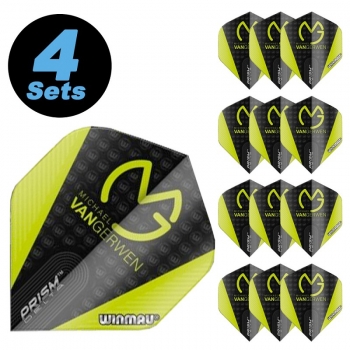 4 Flight Sets (12 Stk) Standard Prism Delta MvG Black & Green