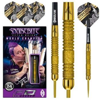 24g Steel Dartset (3 Stk) Peter Wright Euro 11 Element Gold PC 20