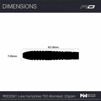 Steel Dartset (3 Stk) Luke Humphries - TX2 Atomised