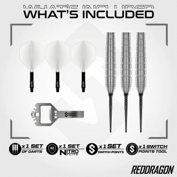 Steel Dartset Luke Humphries TX1 Pionieer 90% Tungsten Switch Point Darts