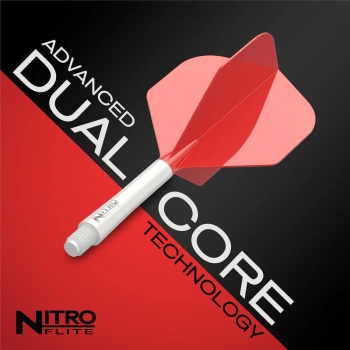 Red Dragon Nitro Flite – Schaft Weiß & Flight Rot (Form 02)