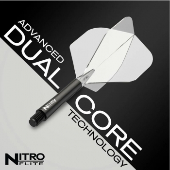 Red Dragon Nitro Flite – Schaft Schwarz & Flight transparent (Form 02)