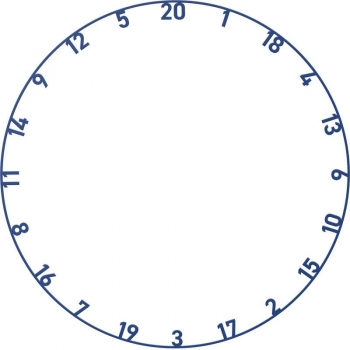 Dartboard Zahlenring Metal Nummern Ring färbig Set 5 Stück