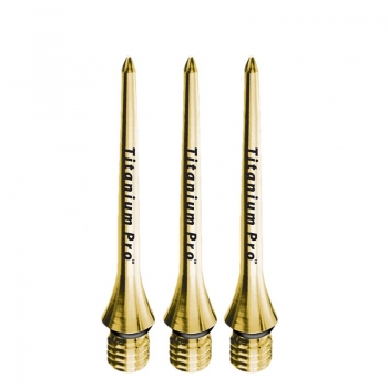 26 mm Darttip Steel (3 pcs) Titanium Pro gold 2BA