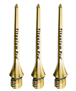 30 mm Darttip Steel (3 pcs) Titanium Pro gold 2BA