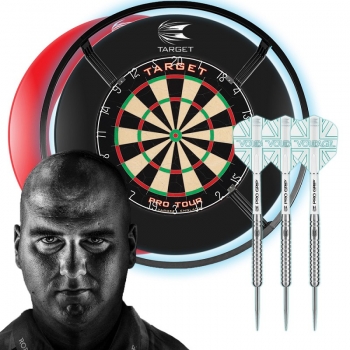 Turnier komplett Set Rob Cross Steel mit LED Corona