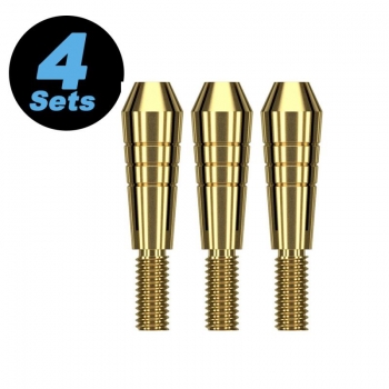 4 replaceable Top sets (12 pcs) Aluminium gold