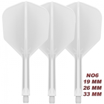 K-FLEX (3 pcs) Flight & Shaft (No 6) white polished