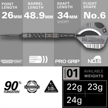 Steel Dartset (3 Stk.) Dimitri van den Bergh 90%  x  Echo SP 2024