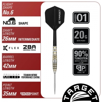Steel Tip Darts Harith Lim Hot Shoots Swiss Point 20G 2024