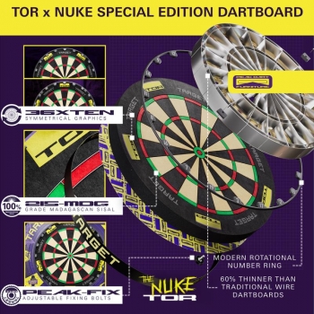 Preview: Dart Board Set Luke Littler World Champion 2025 Tor Dartboard & Auffangring