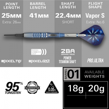 Preview: Soft Dartset Phil Taylor Raw Power GX2 95%