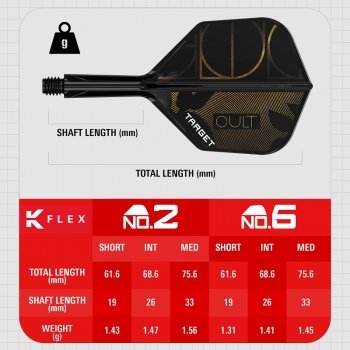 Preview: K-FLEX (3 Stk) Flight & Schaft (No 6) Cult