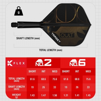 Preview: K-FLEX (3 Stk) Flight & Schaft (No 2) Cult
