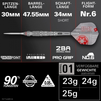Preview: Steel Dartset Starwars AT-AT 90% 23/24/25G 2026