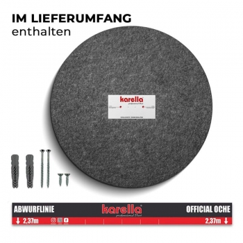 Schallschutz Ultimo Ø69 cm für Steeldartboards - Silencer mit integriertem Surround & Auffangring