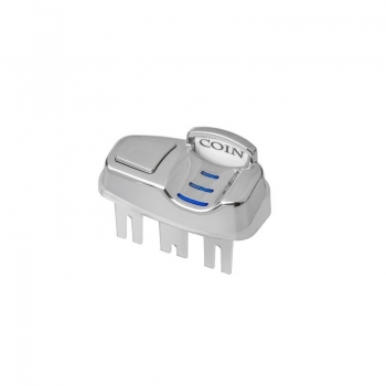 Coin entry chrom plated blue permanete light