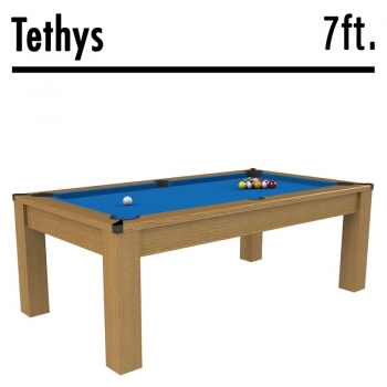 Billardtisch American Pool Tethys 7 ft helles Eichenholz
