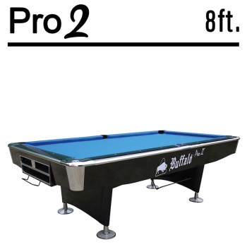Pool Billiard table Buffalo Pro II 8ft black Pool playfield 224 x 112 cm
