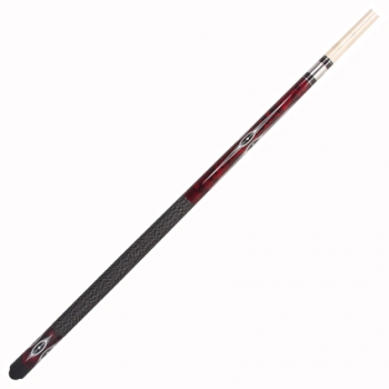 Pool Cue 2-Piece Verano No. 5 red 13 mm glue on tip, L:145 cm