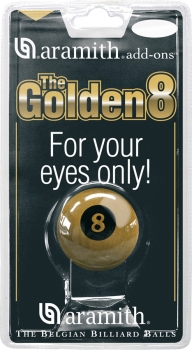 Pool Ball Nr. 8 " The Golden 8" Aramith 57.2 mm