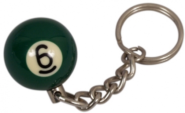 Keychain Pool Ball 25mm no. 6