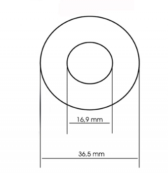 Plastikring für Gummipuffer, für Spielerstangen Durchmesser 16 mm, 16 Stück